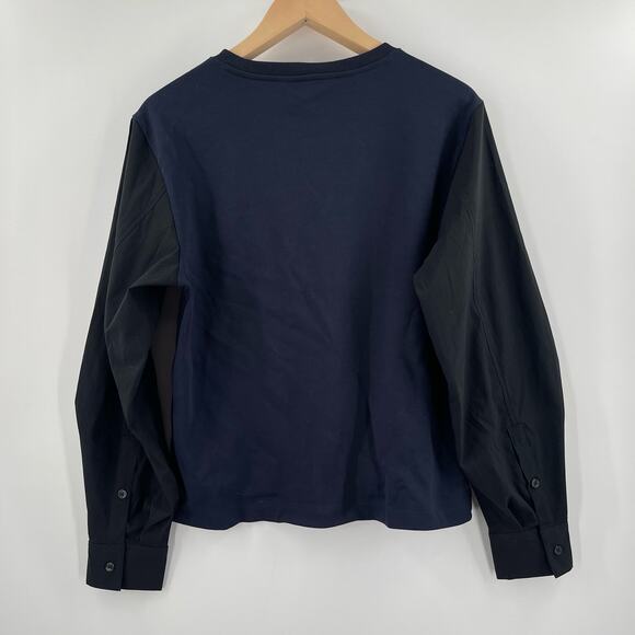 ATHLETA Top Size Small Harlow Hybrid Navy Black Athleisure Casual Work Office - Picture 4 of 15